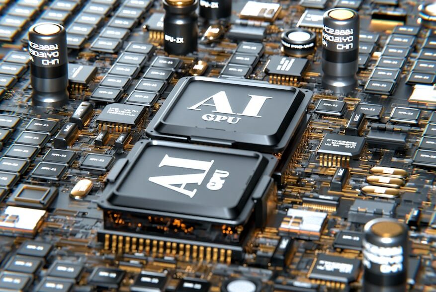 a close up of a computer chip on a computer