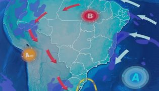 Frente fria e ciclone extratropical provocam mudanças climáticas intensas no Brasil